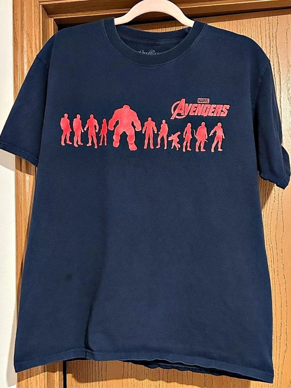 Marvel Avengers Endgame Character Silhouettes T-Shirt Blue Size Large